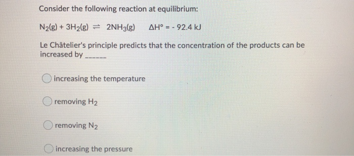 Solved Select the TRUE statement. At equilibrium, the | Chegg.com