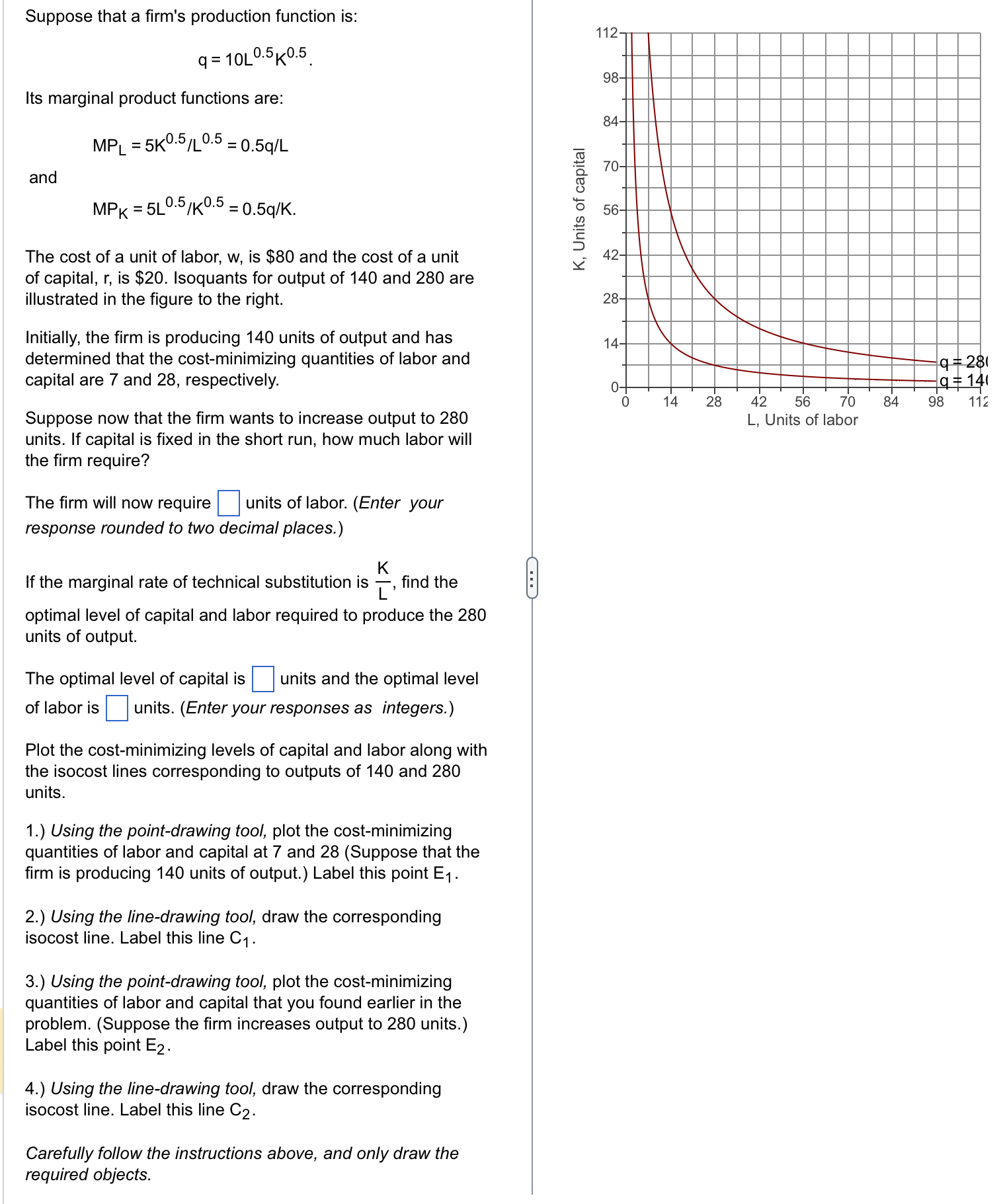 Solved Suppose that a firm's production function | Chegg.com