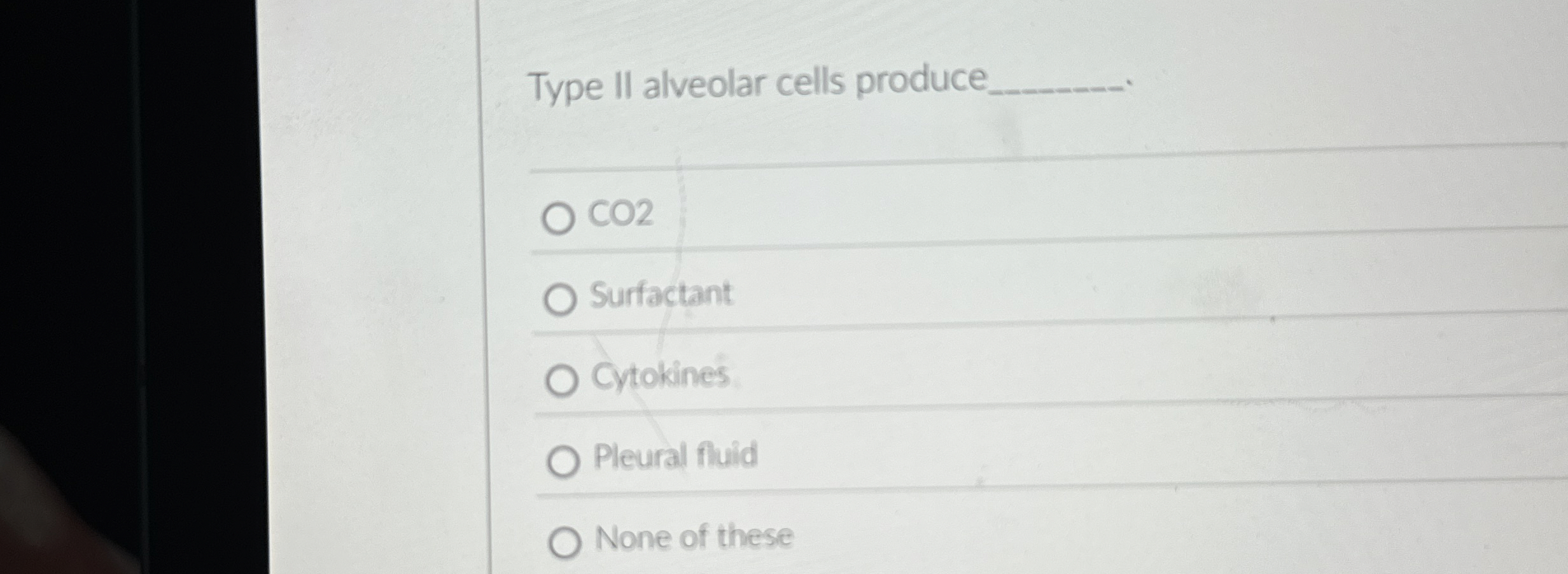 Solved Type II alveolar cells | Chegg.com