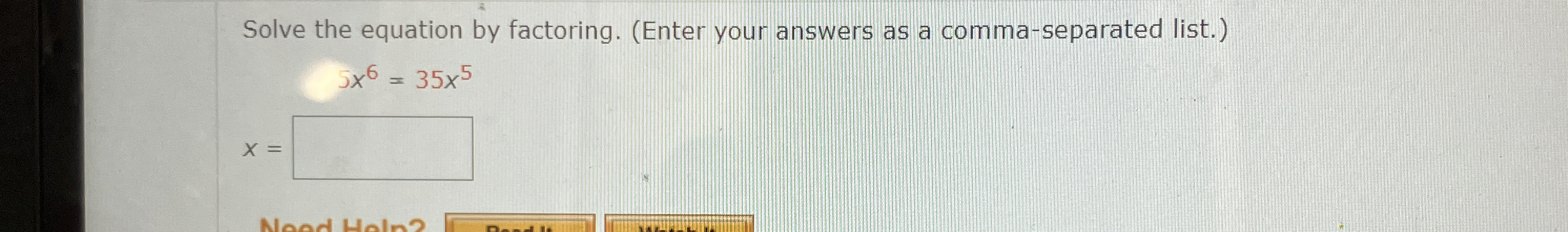 Solved Solve the equation by factoring. (Enter your answers | Chegg.com