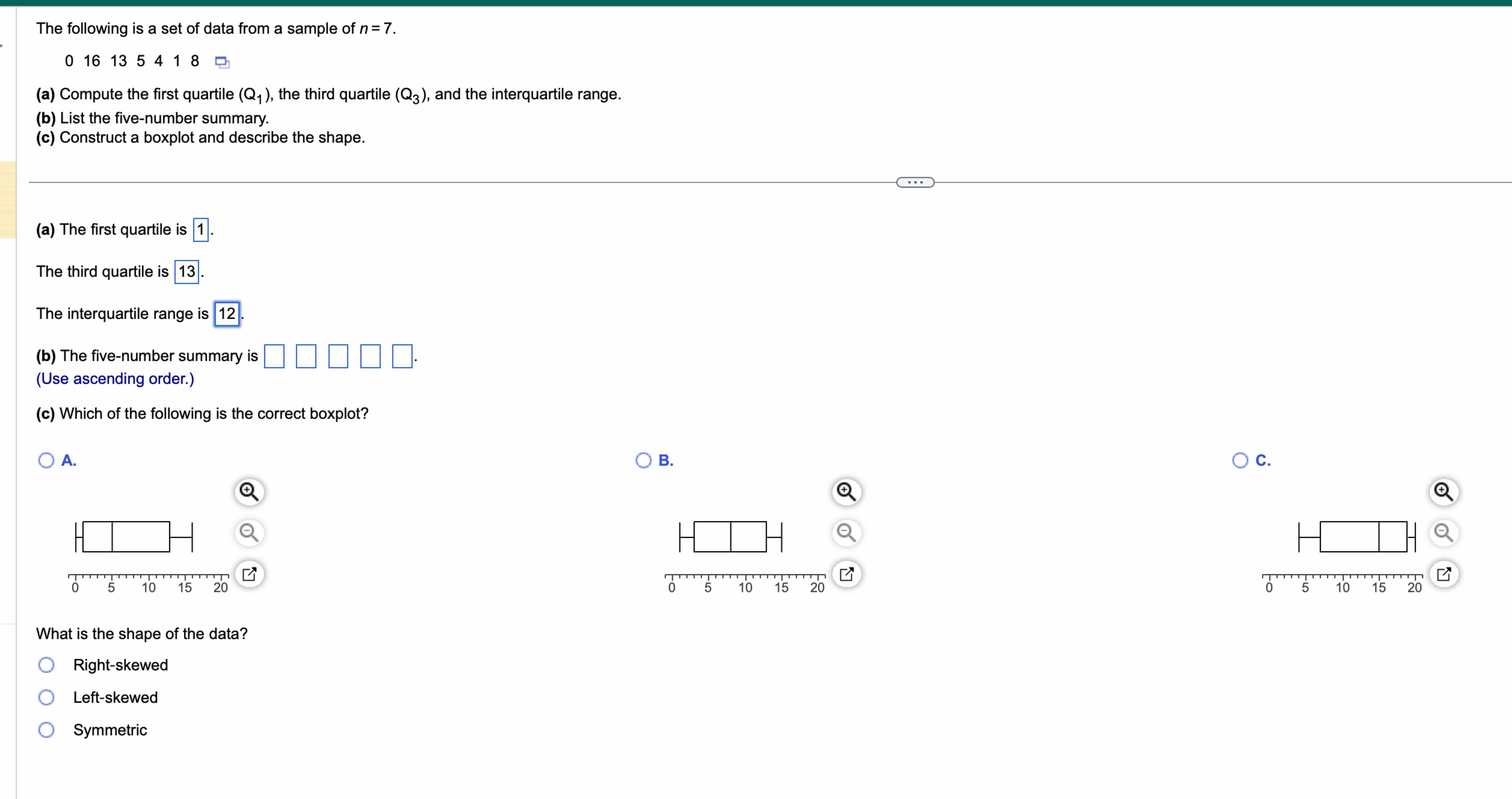 Solved The following is a set of data from a sample of | Chegg.com