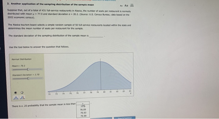 Solved 2. Another application of the sampling distribution | Chegg.com