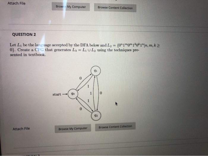 Solved Attach File Browse My Computer Browse Content | Chegg.com