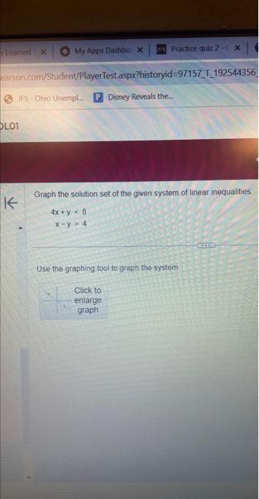 Solved Graph the solution set of the given system of linear | Chegg.com