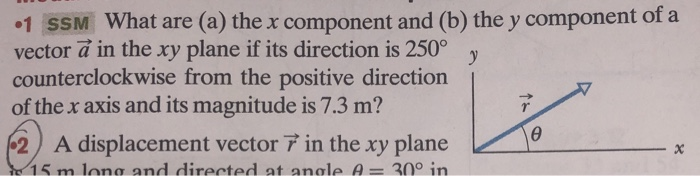 Solved 1 Ssm What Are A The X Component And B The Y Chegg Com