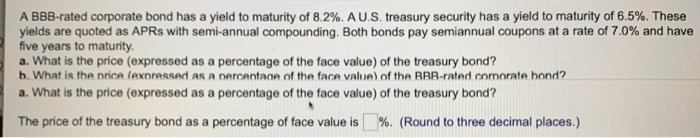 Solved A BBB-rated Corporate Bond Has A Yield To Maturity Of | Chegg.com