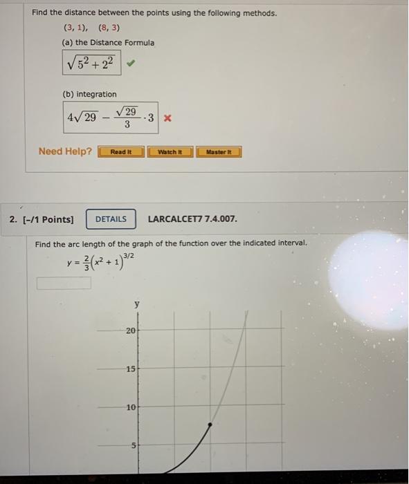 Solved Find the distance between the points using the | Chegg.com