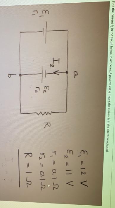 Solved Find the current 12 in the circuit below, in amperes. | Chegg.com
