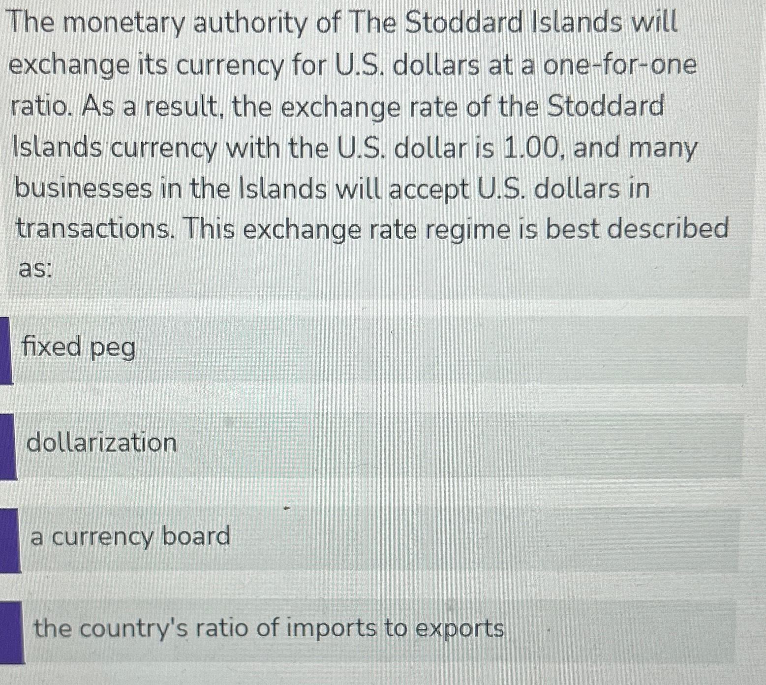 Solved The Monetary Authority Of The Stoddard Islands Will 1495