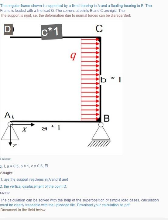 Solved The angular frame shown is supported by a fixed | Chegg.com