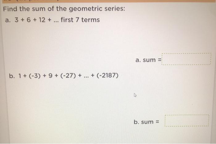 Solved Find the sum of the arithmetic series: C. A series | Chegg.com