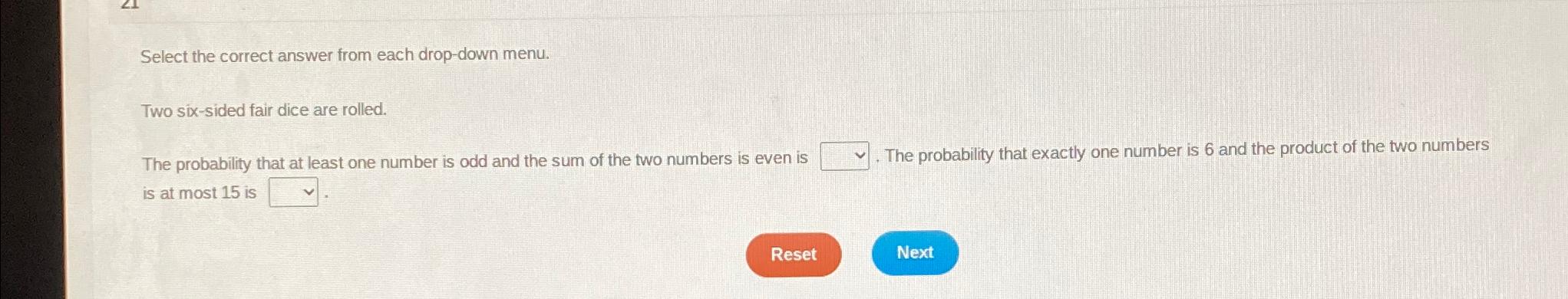 Solved Select the correct answer from each drop-down | Chegg.com