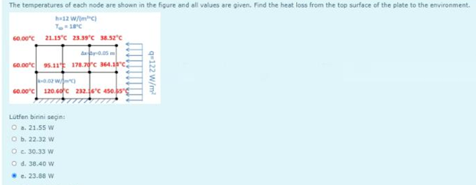 Solved The temperatures of each node are shown in the figure | Chegg.com