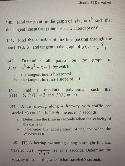 Solved Chapter 3 | Derivatives 140. Find the point on the | Chegg.com