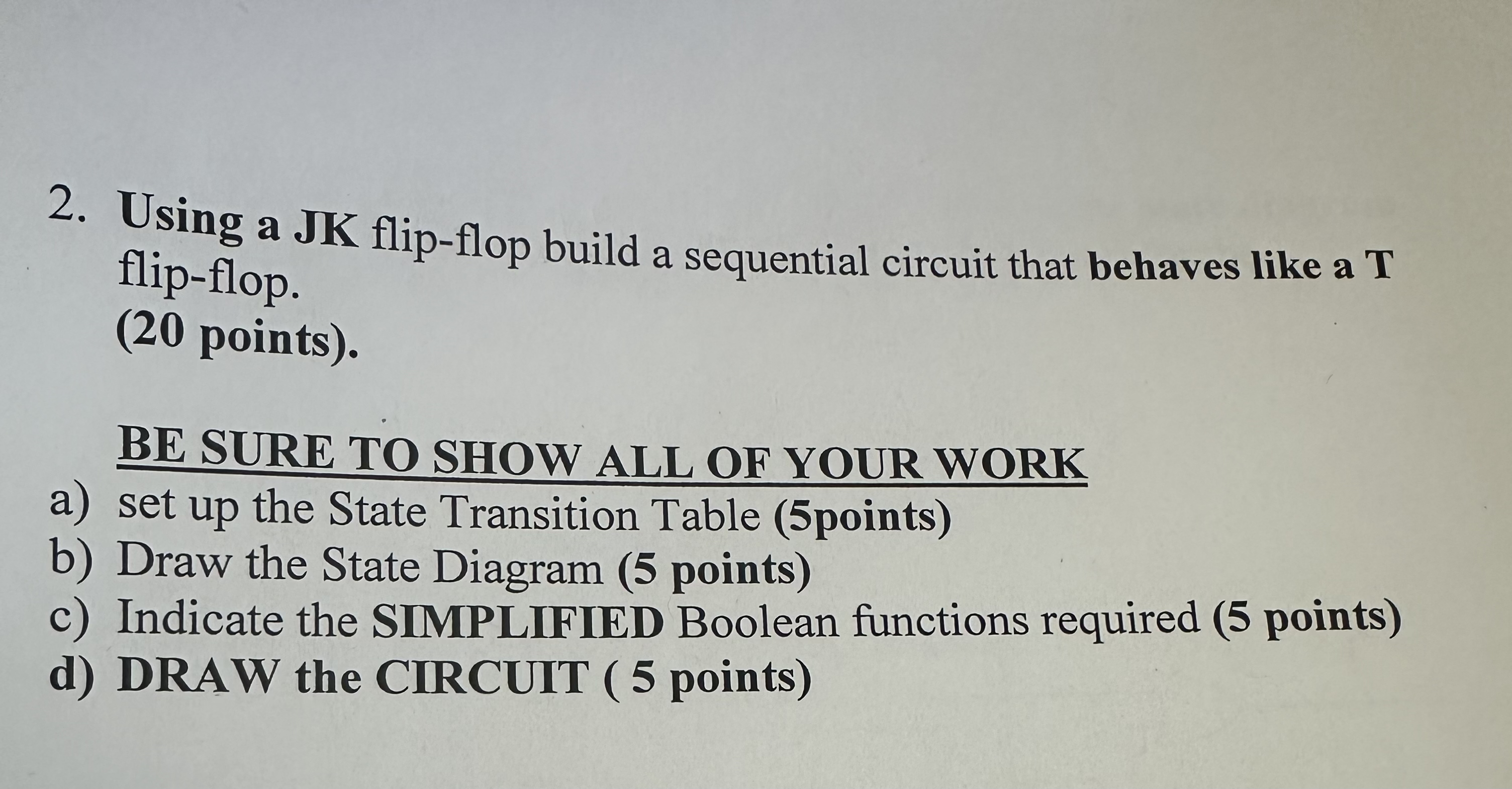 Solved Using a JK flip-flop build a sequential circuit that | Chegg.com