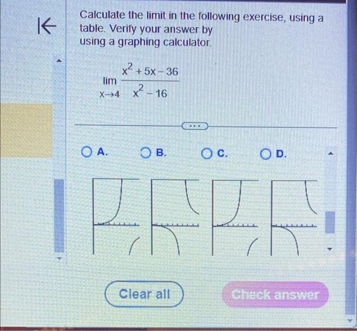 Solved Calculate The Limit In The Following Exercise, Using | Chegg.com