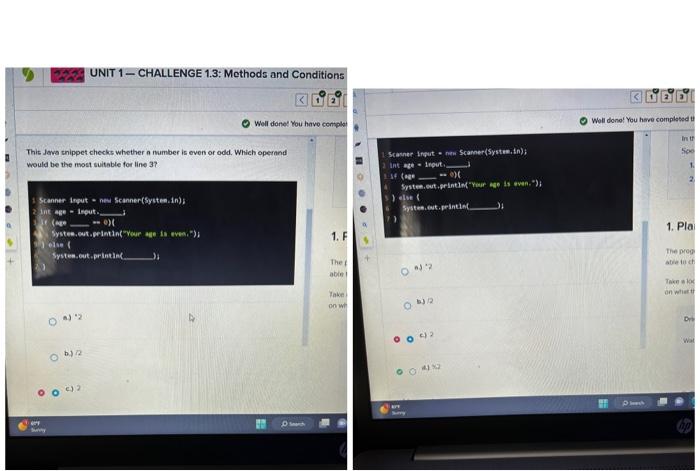 Solved This Java snippet checks whether a mumber is even or | Chegg.com