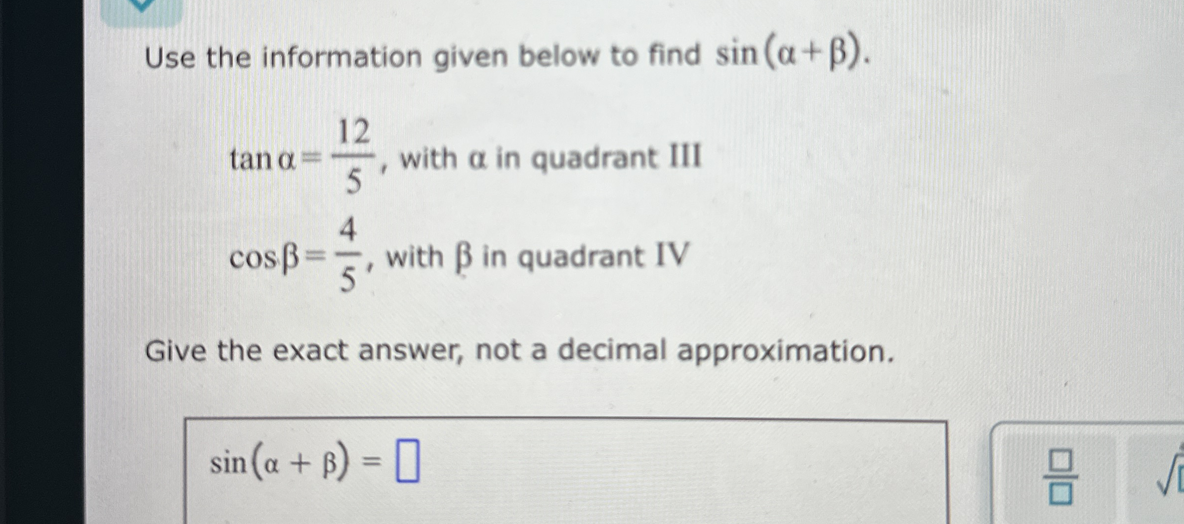 Solved Use the information given below to find | Chegg.com