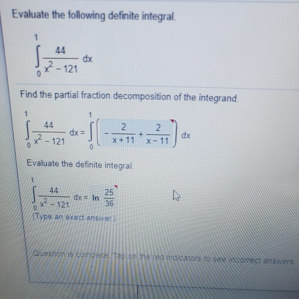 Solved Evaluate the following definite integral Find the | Chegg.com