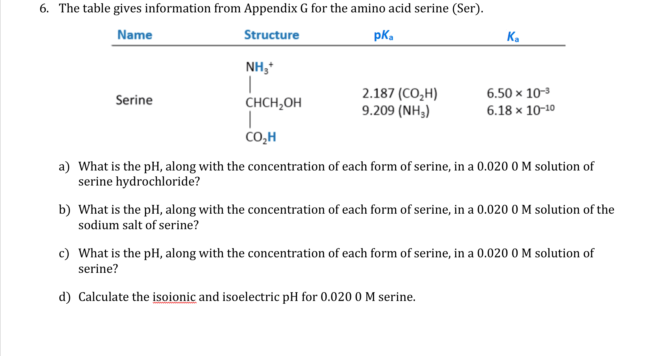 Solved The table gives information from Appendix G ﻿for the | Chegg.com