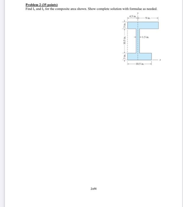 Solved Problem 2 (35 points) Find I, and I, for the | Chegg.com