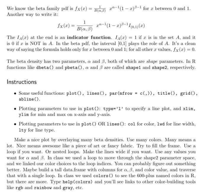 Solved We know the beta family pdf is | Chegg.com