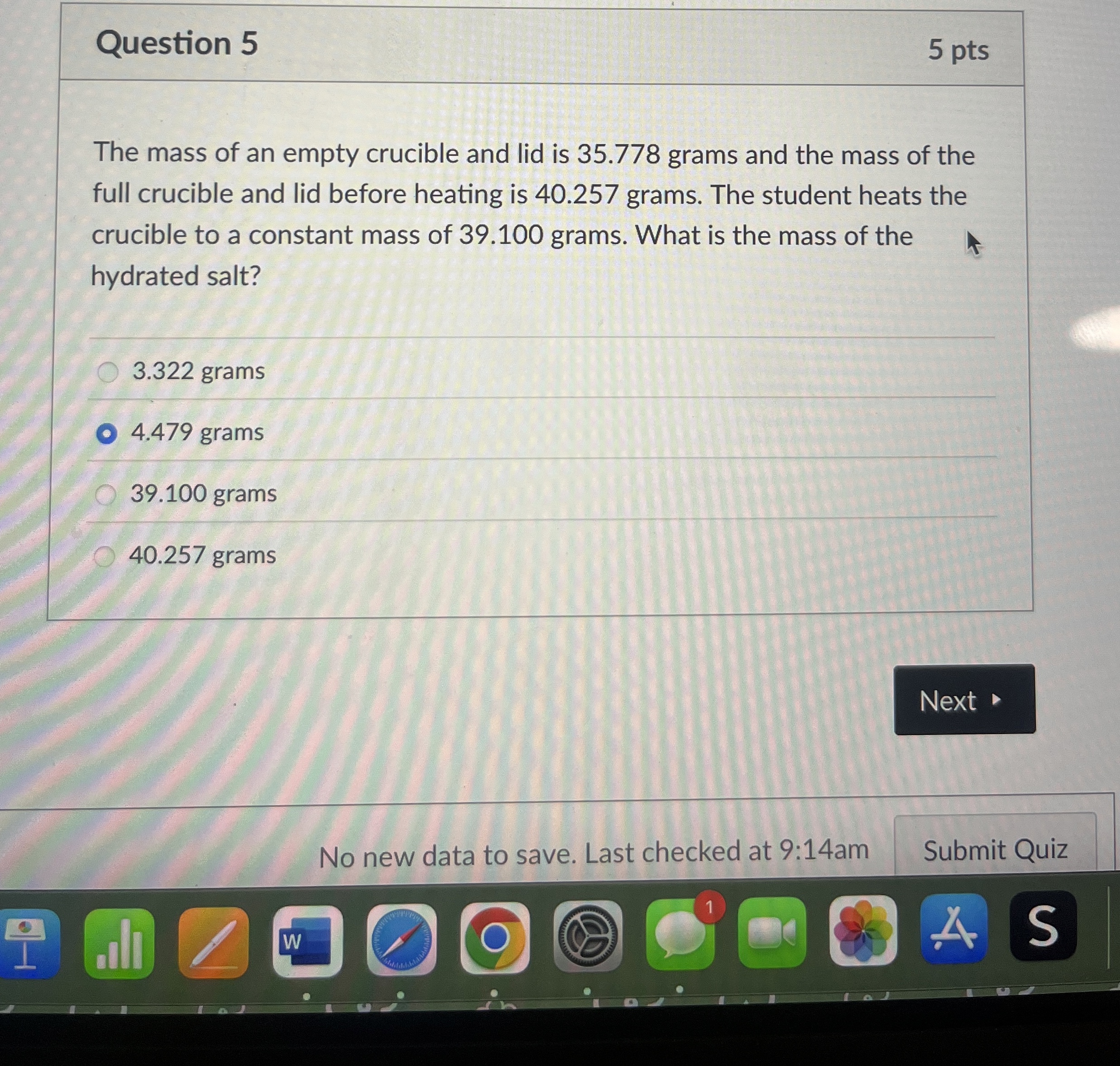 Solved Question 5The mass of an empty crucible and lid is | Chegg.com