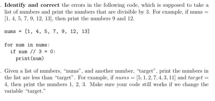 Solved 2 questions here:identify the problem on the | Chegg.com