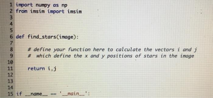 Solved 15.9 LAB*: Finding Stars in an Astronomical Image In | Chegg.com