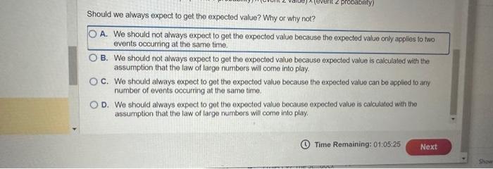 Solved What is an expected value and how is it computed? | Chegg.com