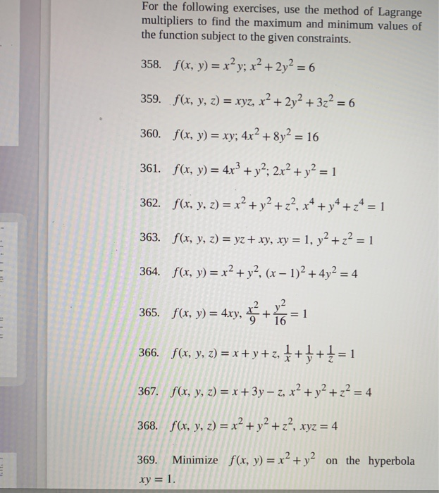 Solved For The Following Exercises, Use The Method Of | Chegg.com