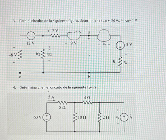 Solved 3. Para El Circuito De La Siguiente Figura, Determina | Chegg.com