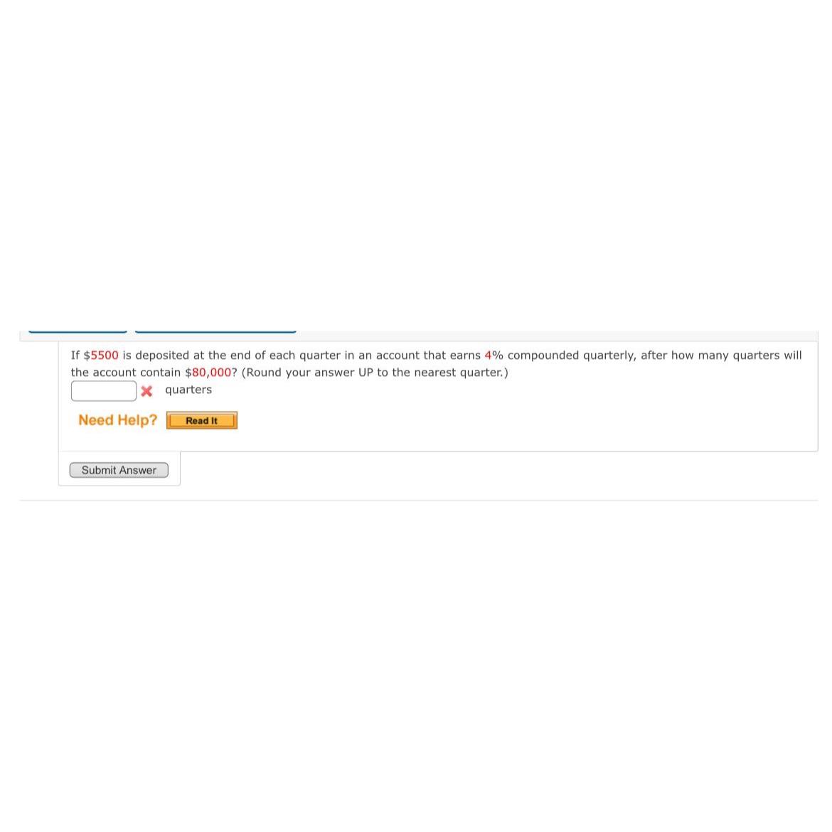 Solved If $5500 ﻿is deposited at the end of each quarter in | Chegg.com