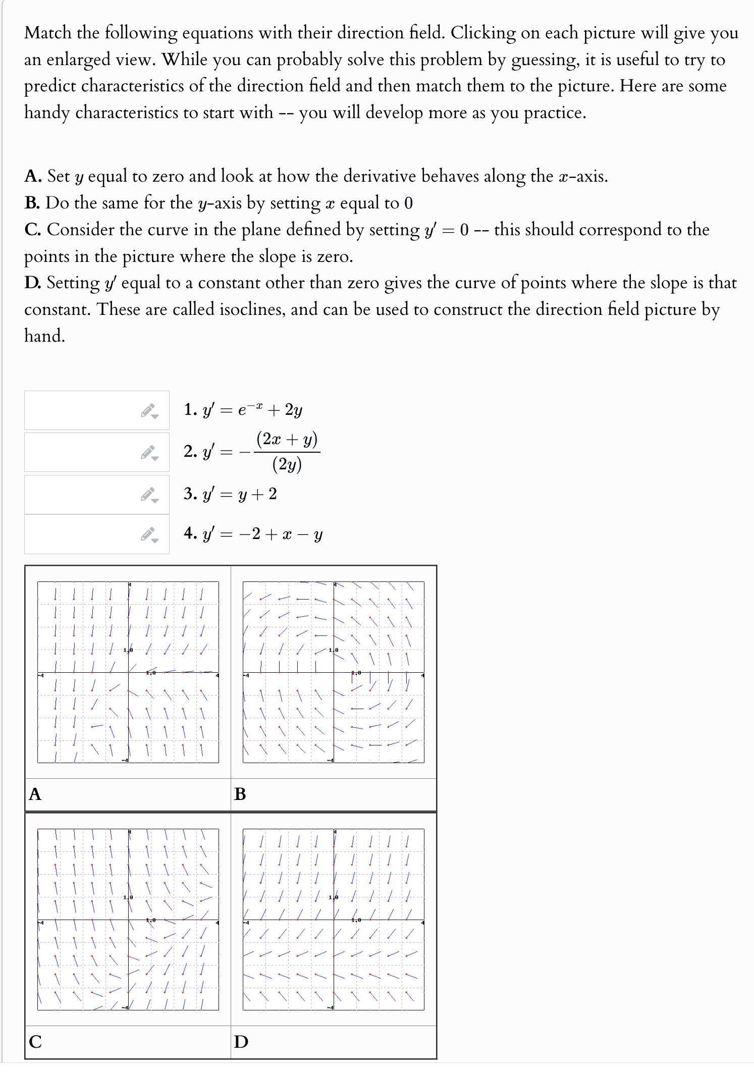 Solved Match the following equations with their direction | Chegg.com