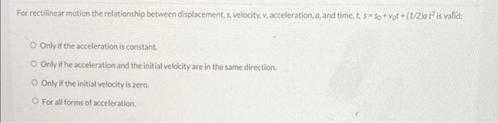 Solved The slope of the displacement versus time curve is | Chegg.com