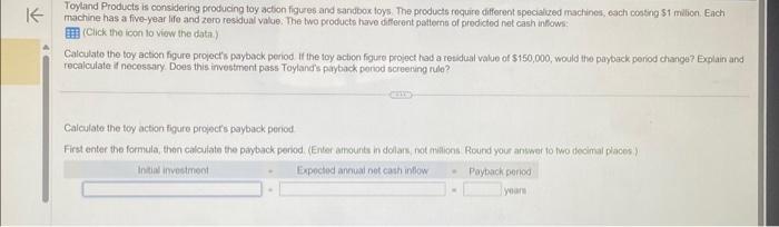 Solved Toyland Products is considering producing toy action