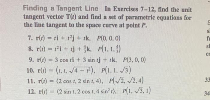 Solved Finding a Tangent Line In Exercises 7-12, find the | Chegg.com