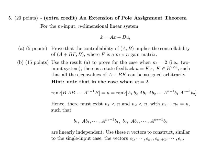 pole assignment theorem