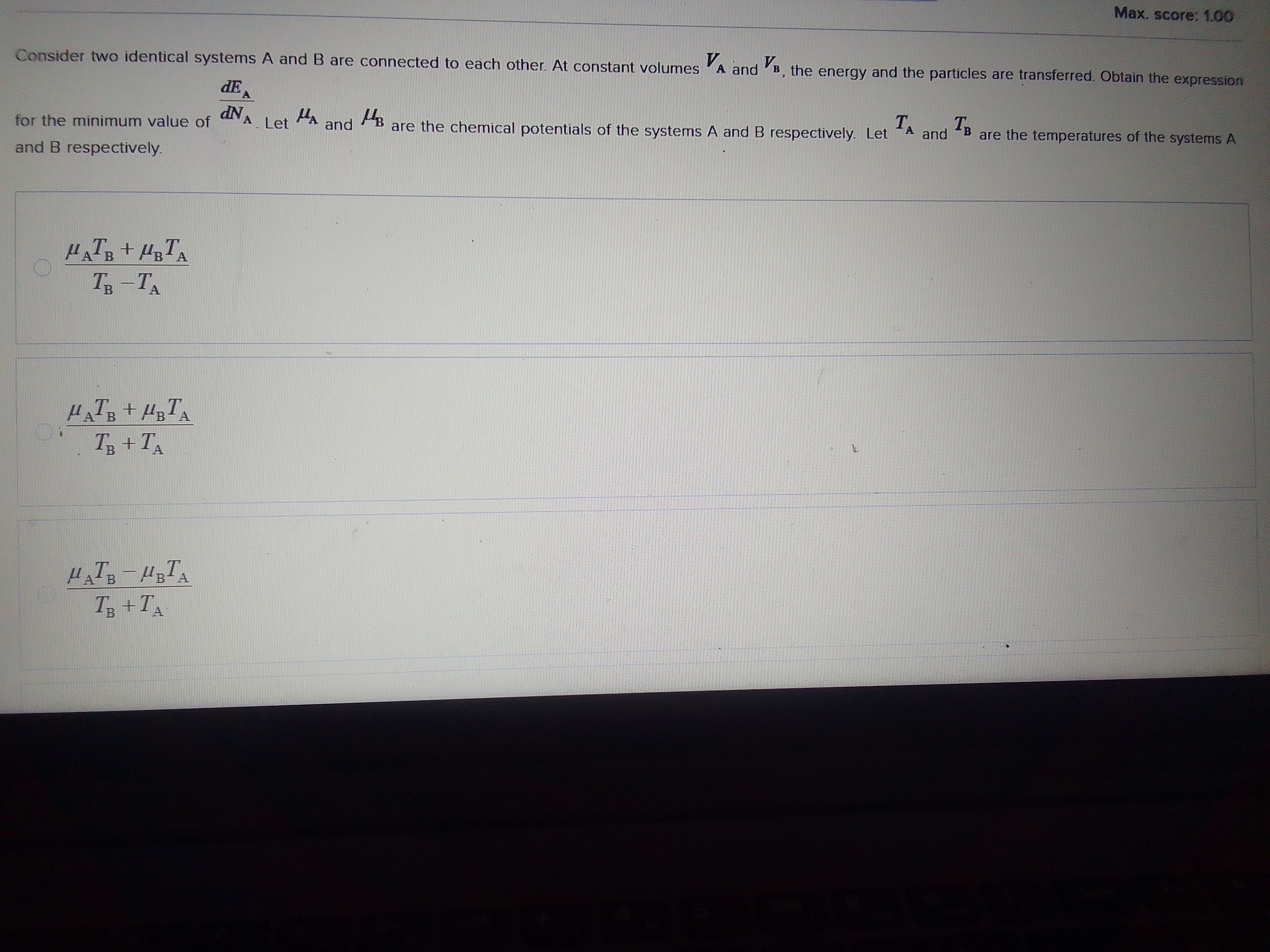 Solved Consider two identical systems A and B ﻿are connected | Chegg.com