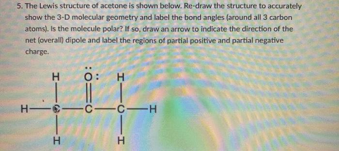 lewis dot structure of acetone