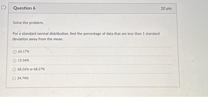 Solved Solve the problem. For a standard normal | Chegg.com