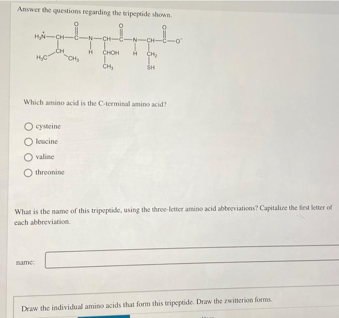 Solved 1. which amino acid is the C-terminal amino acid?2. | Chegg.com
