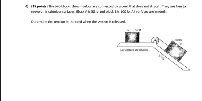 Solved 4) (25 points) The two blocks shown below are | Chegg.com