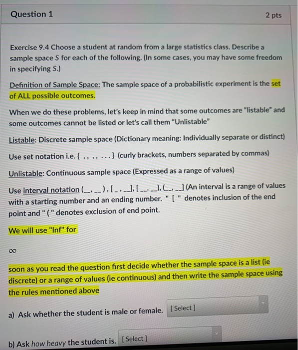 Question 1 2 Pts Exercise 9 4 Choose A Student At Chegg Com