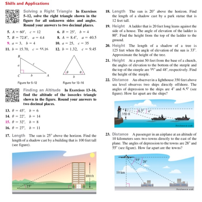 Solved Skills and Applications DXO Solving a Right Triangle