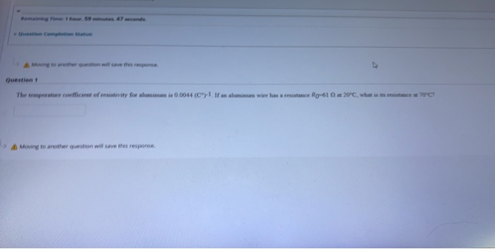 Solved Question 1 The temperature coefficient of resistivity | Chegg.com