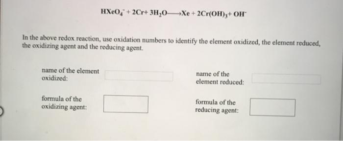 Solved Fe + Zn(OH),?-—>Fe(OH)2 + Zn+20H In the above redox | Chegg.com