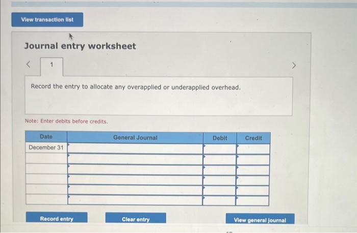 Solved Problem 15-3A (Algo) Computing and recording job | Chegg.com
