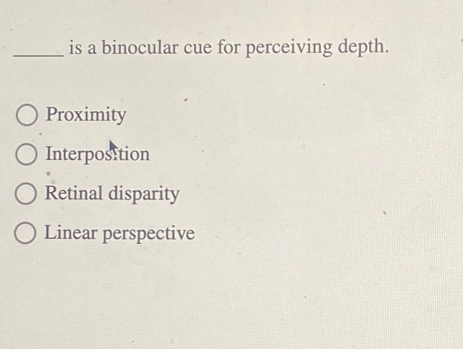Solved is a binocular cue for perceiving
