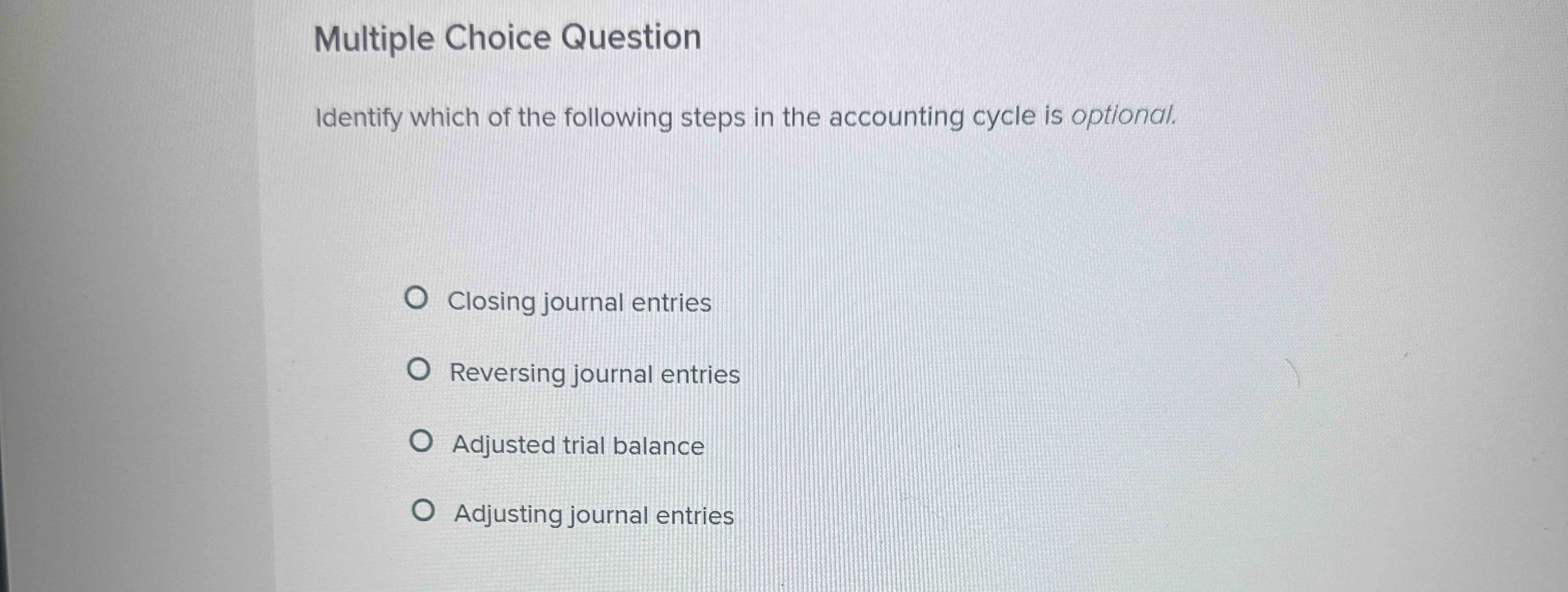 Solved Multiple Choice QuestionIdentify which of the | Chegg.com